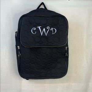 Thirty-One Black Quilted Backpack